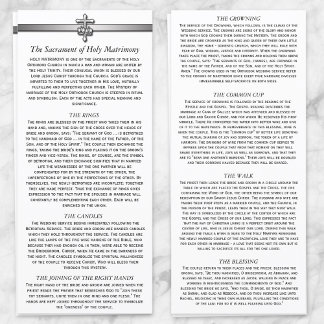 Orthodox Wedding Description 4 x 9 cards