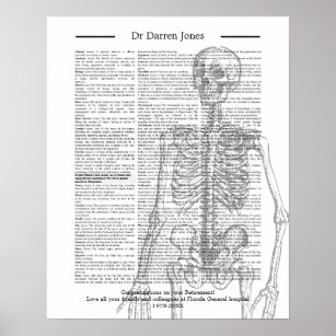 orthopaedic Dr surgeon radiologist Retirement Gift Poster