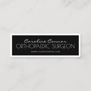 Orthopaedic Surgeon Black & White Bordered Card by Jolanta_Prunskaite at Zazzle