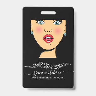 Orthopedic black Therapist doctor chiropractic Badge