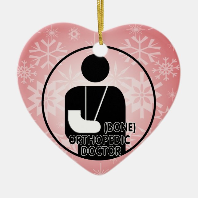 ORTHOPEDIC (BONE) DOCTOR LOGO CERAMIC ORNAMENT (Front)
