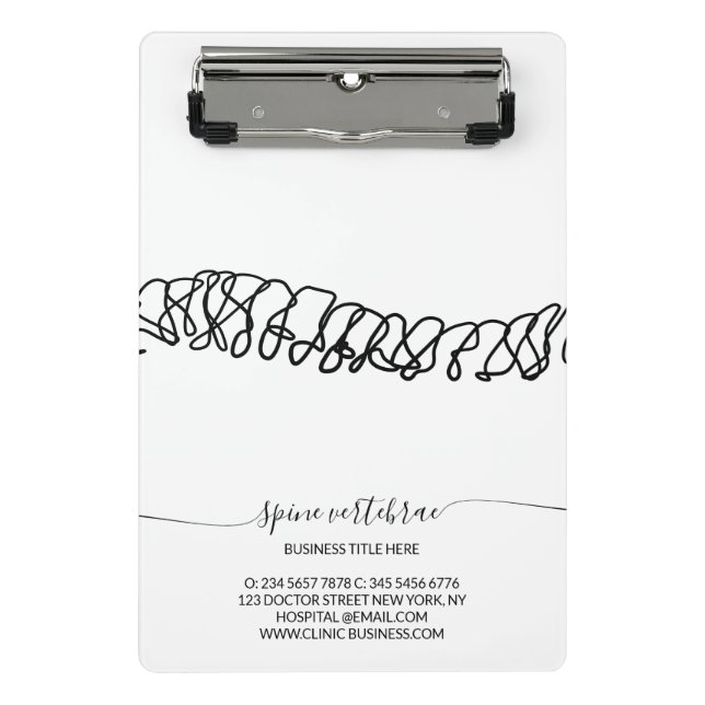 Orthopedic Chiropractic Testimonial Mini Clipboard (Front)