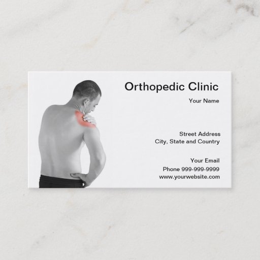 Customizable orthopedic clinic business card template