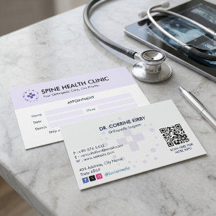 Orthopedic Clinic Business Clean Appointment Card