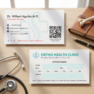Orthopedic Clinic Business   Clean Appointment Card