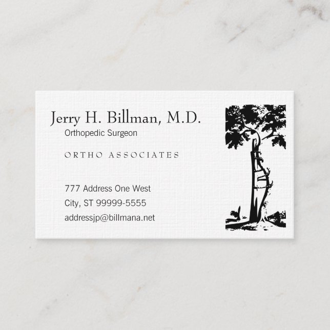 Orthopedic Crooked Tree Business Card (Front)