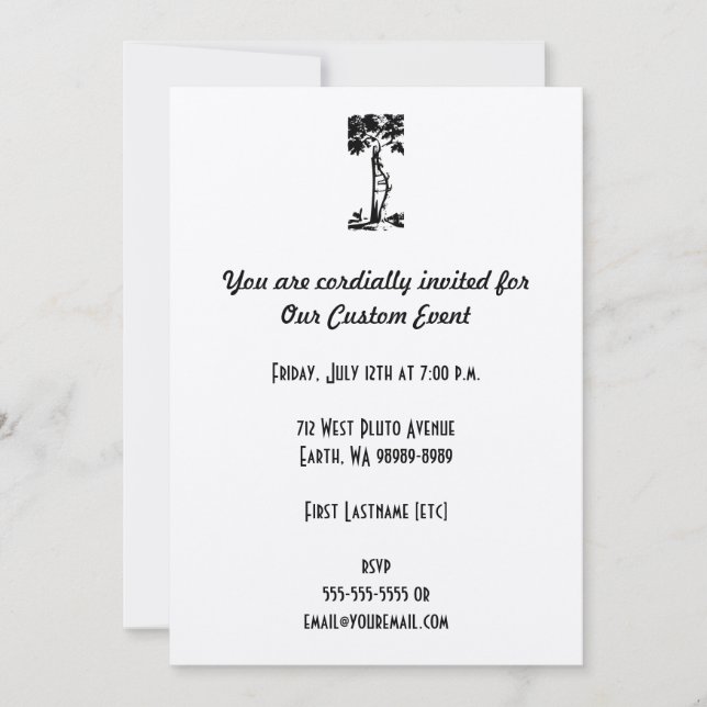 Orthopedic Crooked Tree Invitation (Front)