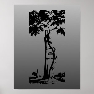 Orthopedic Crooked Tree on Gradient Poster