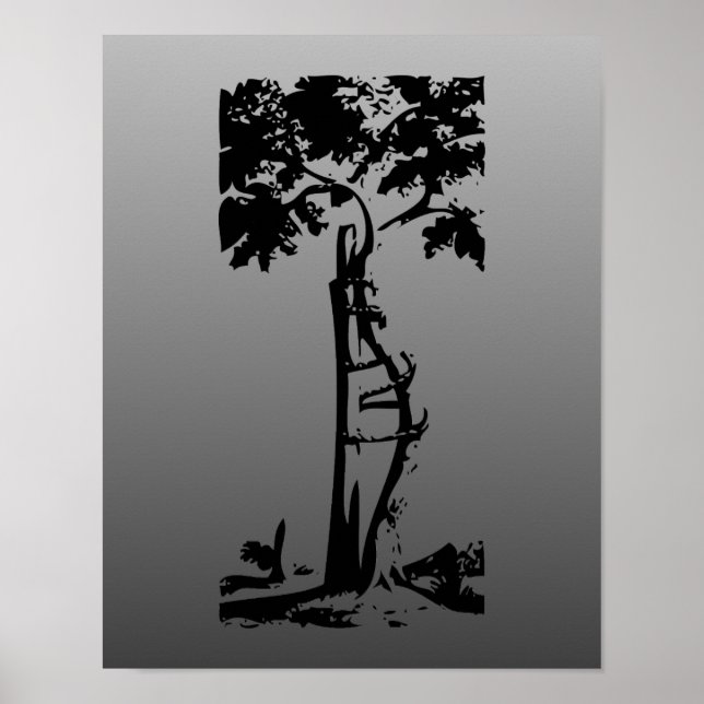 Orthopedic Crooked Tree on Gradient Poster (Front)