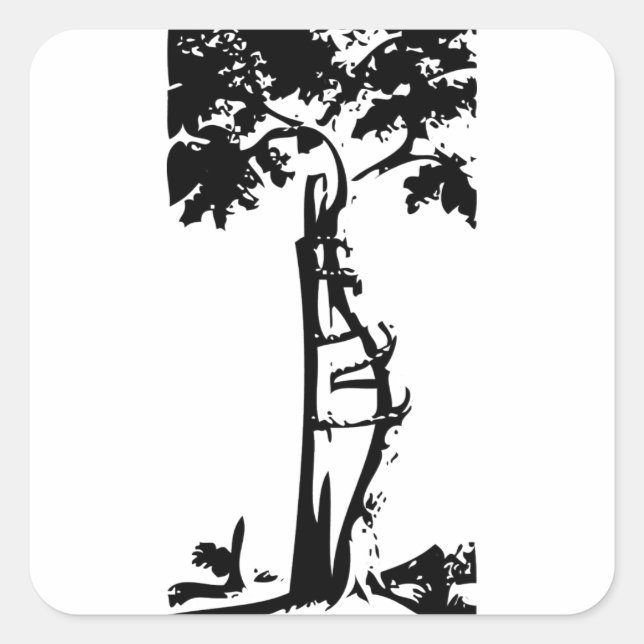 Orthopedic Crooked Tree Square Sticker (Front)
