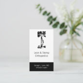 Orthopedic Crooked Tree Symbol Business Card (Standing Front)