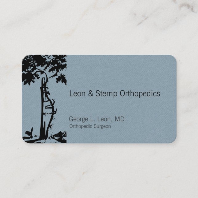 Orthopedic Crooked Tree Symbol Business Card (Front)