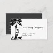 Orthopedic Crooked Tree Symbol Business Card (Front/Back)