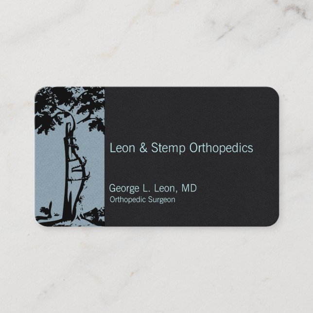 Orthopedic Crooked Tree Symbol Business Card (Front)