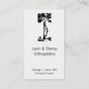 Orthopedic Crooked Tree Symbol Business Card
