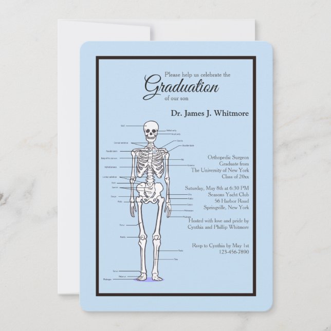 Orthopedic MD Graduation Invitation (Front)