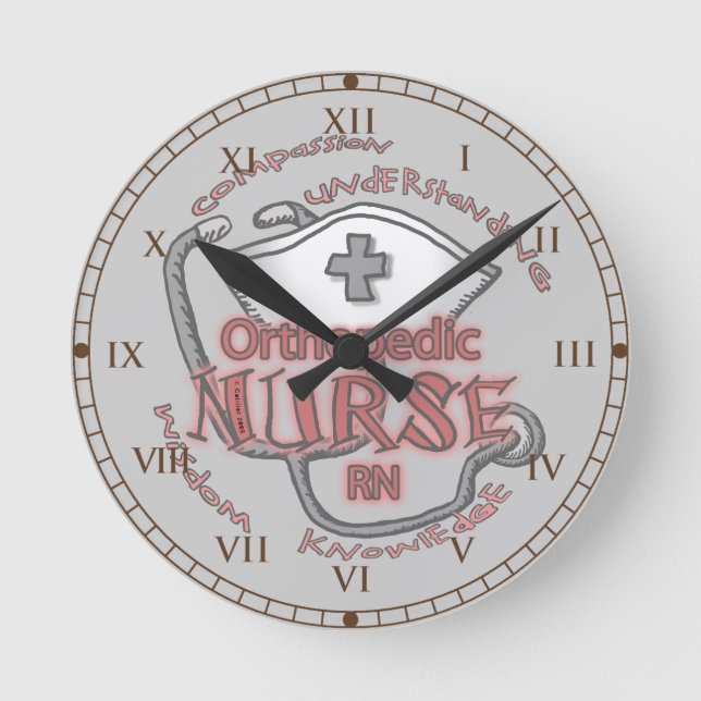 Orthopedic Nurse Axiom Round Clock (Front)