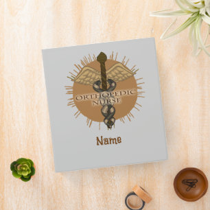 Orthopedic Nurse Caduceus 3 Ring Binder