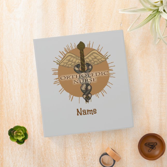 Orthopedic Nurse Caduceus 3 Ring Binder (In Situ)