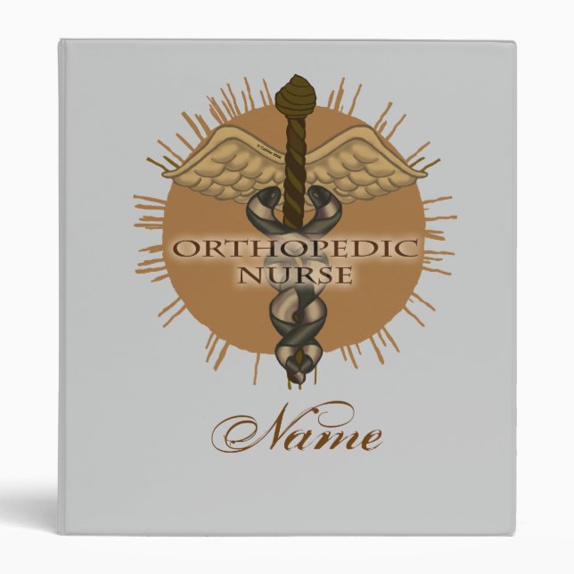 Orthopedic Nurse Caduceus Binder (Front)