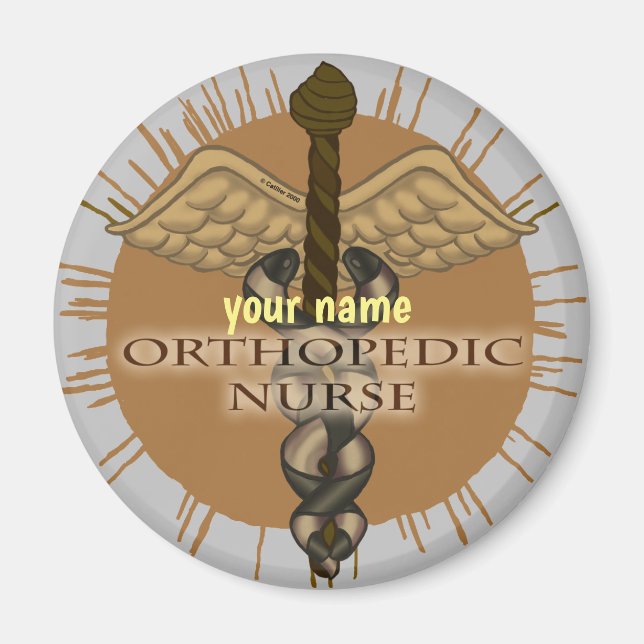 Orthopedic Nurse Caduceus Magnet (Front)