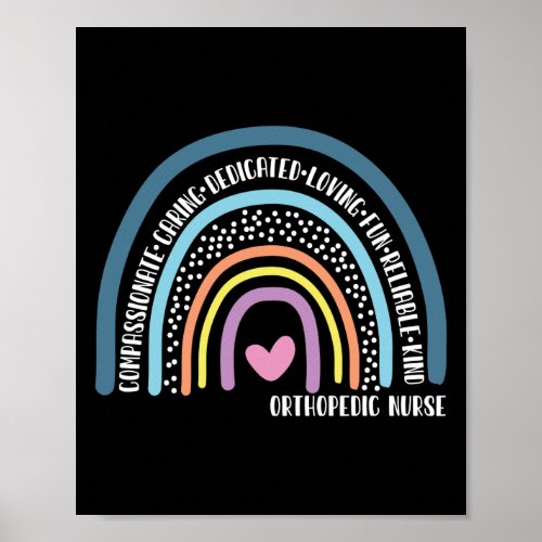 Orthopedic Nurse Compassionate Caring Dedicated Poster