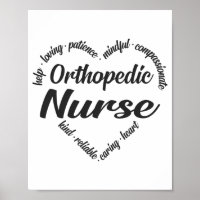 Orthopedic Nurse Heart Word Cloud