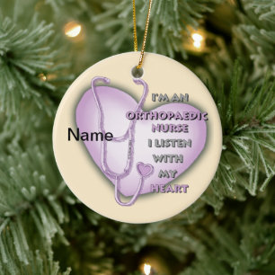 Orthopedic Nurse Purple Heart ornament