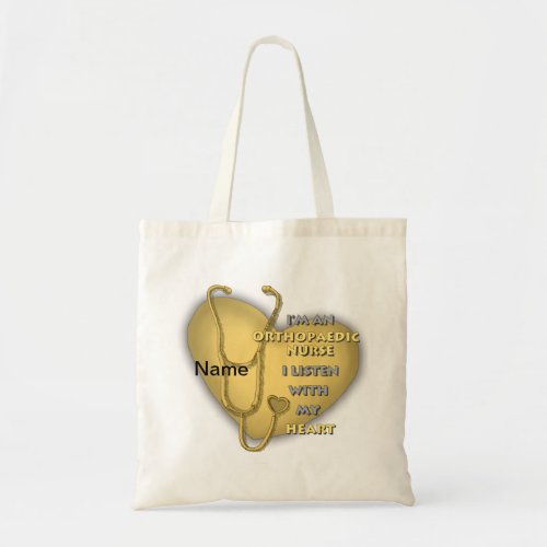 Orthopedic Nurse Yellow Heart nurses Tote Bag