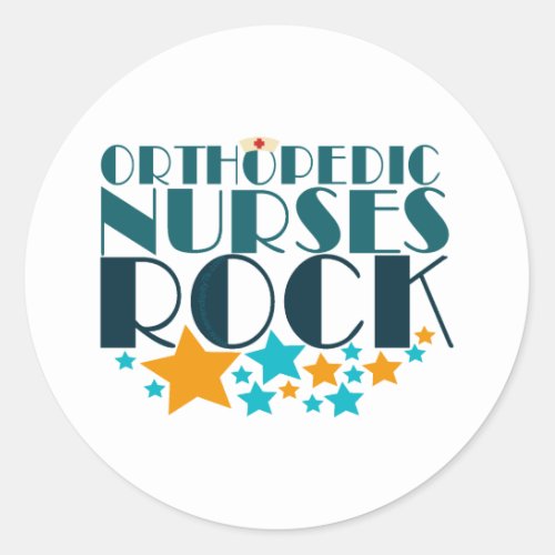 Orthopedic Nurses Rock Classic Round Sticker