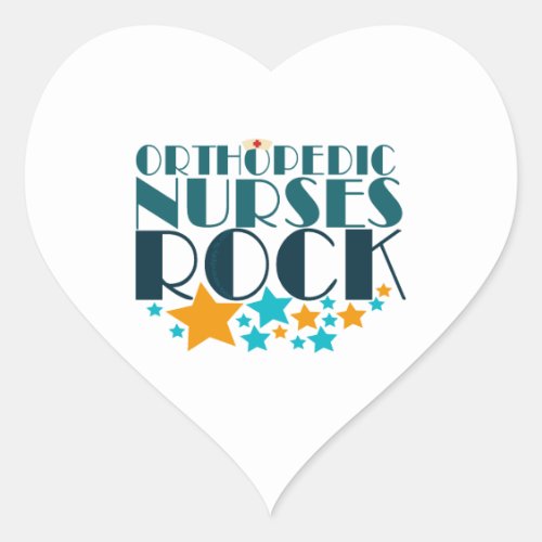 Orthopedic Nurses Rock Heart Sticker