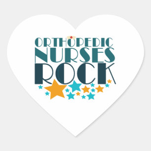 Orthopedic Nurses Rock Heart Sticker