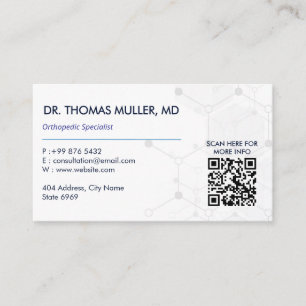 Orthopedic Recovery Business   White Barcode Card