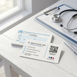 Orthopedic Rehabilitation Business   Appointment  Card