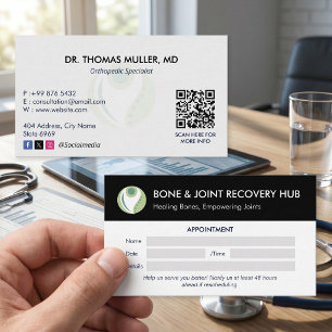 Orthopedic Specialis Business Modern Appointment Card