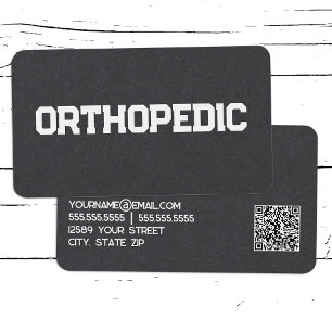 Orthopedic Spine Doctor Custom QR Business Card