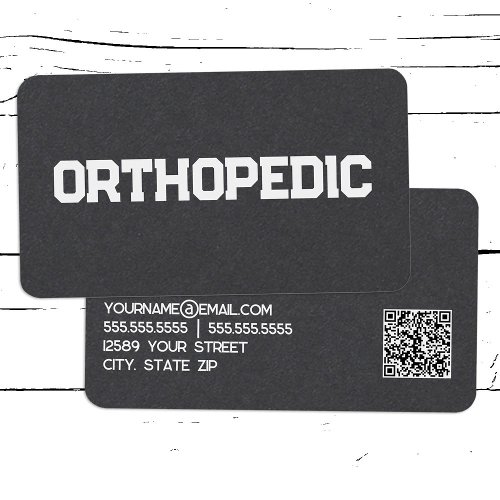 Orthopedic Spine Doctor Custom QR Business Card