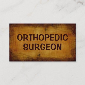 Orthopedic Surgeon Antique Business Card by businessCardsRUs at Zazzle