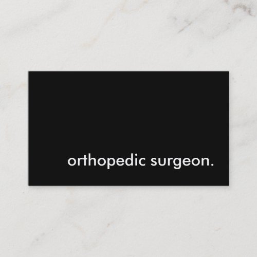 orthopedic surgeon. business cards