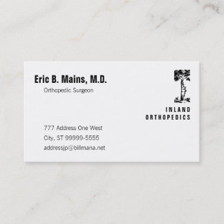 Orthopedic Surgeon Crooked Tree Business Card
