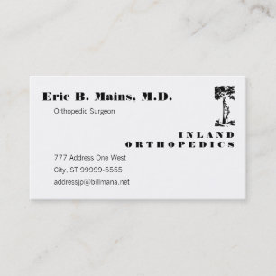 Orthopedic Surgeon Crooked Tree Normande Business Card