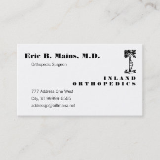 Orthopedic Surgeon Crooked Tree Normande Business Card