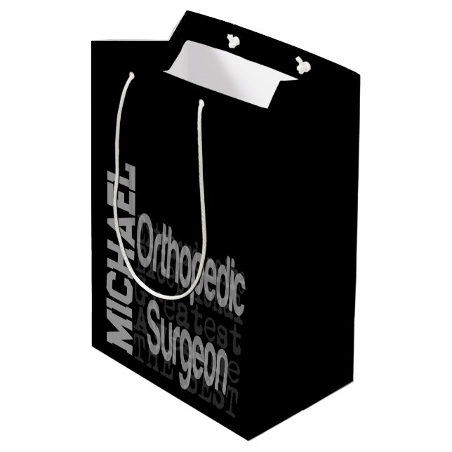 Orthopedic Surgeon Extraordinaire CUSTOM Medium Gift Bag (Back Angled)