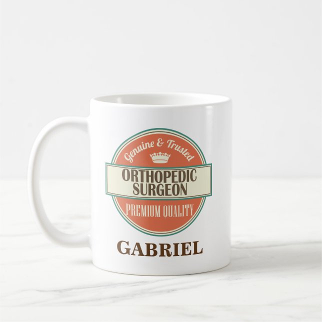 Orthopedic Surgeon Personalized Office Mug Gift (Left)