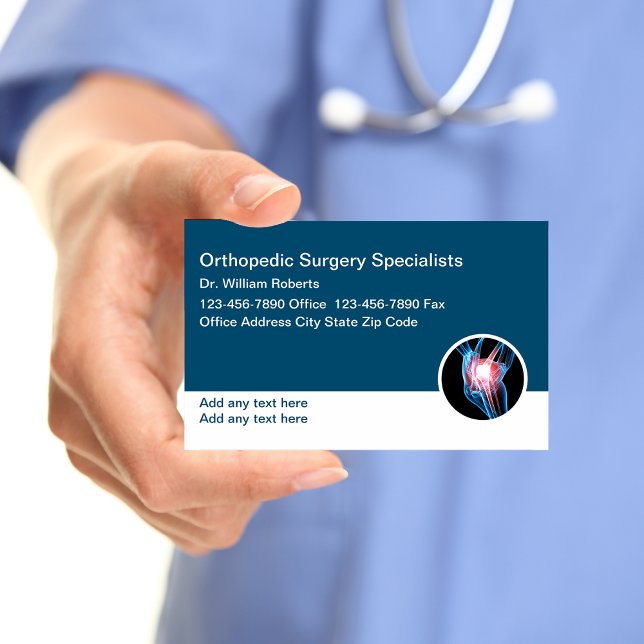 Orthopedic Surgeon Surgery Business Cards (Creator Uploaded)