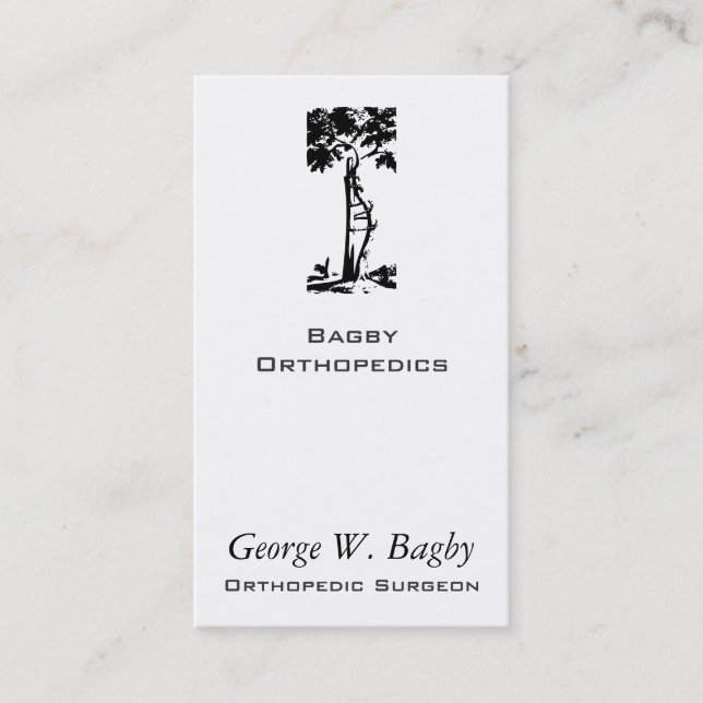 Orthopedic Surgery Crooked Tree Business Card (Front)