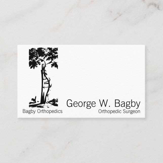 Orthopedic Surgery Crooked Tree Business Card (Front)