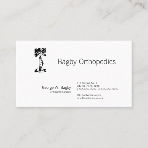 Orthopedic Surgery Crooked Tree Business Card