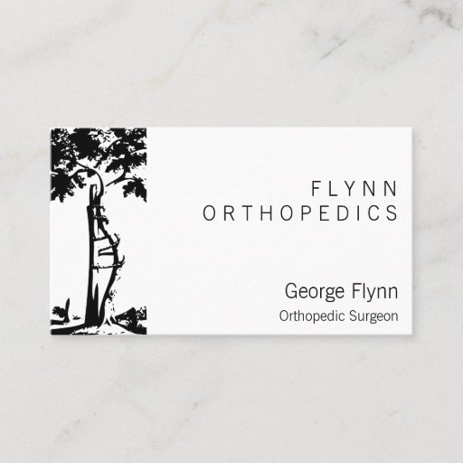 Customizable Orthopedic Surgery Crooked Tree Business Card Templates