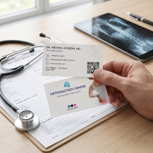 Orthopedic Therapy Minimalist White Business Card